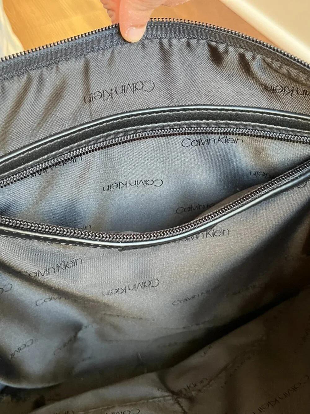 Calvin Klein Black tote bag office nylon computer lightweight travel work